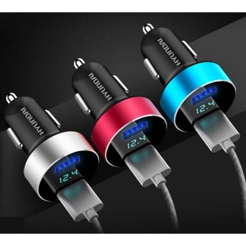 Modern car charger battery voltage cigarette lighter dual USB mobile phone charger HY-36