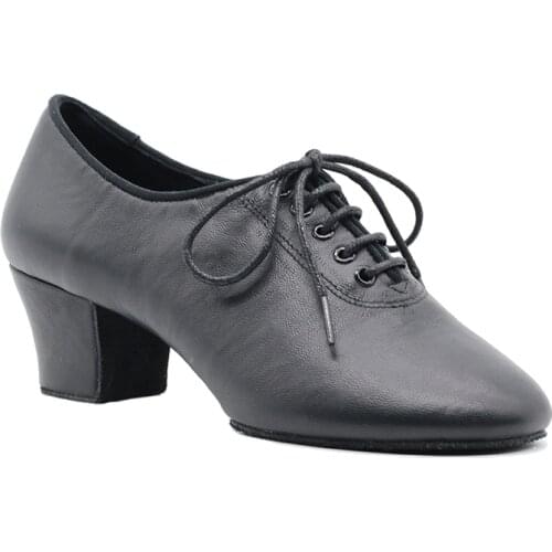 Suphini Comfortable Sheepleather 3.5cm Cuban Heel Practice Teaching Salsa Latin Dance Shoes