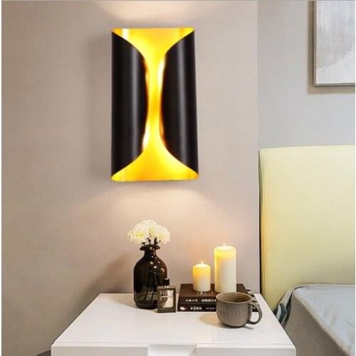 LED curling lamp modern minimalist living room wall lamp creative personality commercial lighting hotel aisle bedside lamps