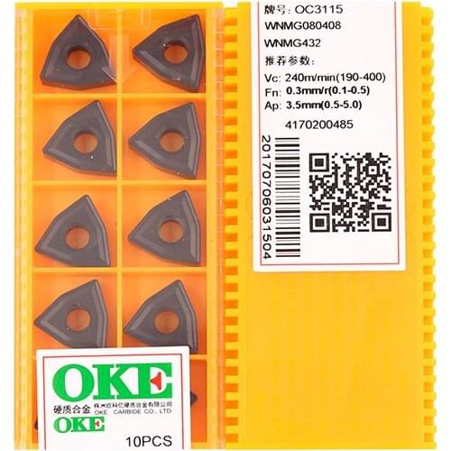 WNMG080408 OC3115 100% Original China OKE carbide insert with the best quality 10pcs/lot free shipping