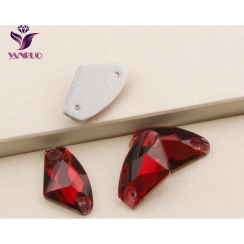 YANRUO Red Siam 3256 Galactic Sewing Strass Crystal Rhinestones Sew on Crystal Flatback Rhinestone Beads on Dress