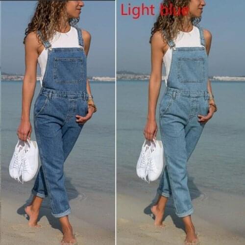Womens Plus Size Jeans Jumpsuit Long Pants Fashion Sexy Female Pants Overalls Jumpsuit High Street High Waist Elastic Force P