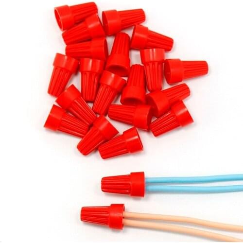 10/100pcs Screw P6 Terminal Twist Electrical Connector Cap Insert Nut Spring Terminals Rotating Wire Connection Insert Kit