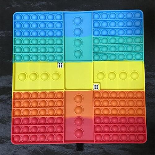 12 Inch Square Chess Board Giant Popper Interactive Stress Relief Big Size Pop Fidgets Toy for Children Adults