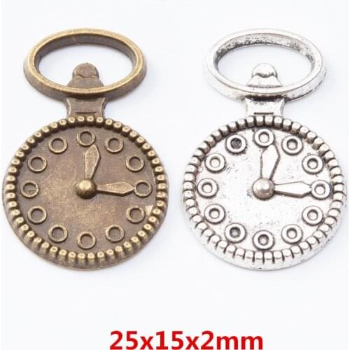 20pcs Vintage Timepiece zinc alloy charms pendant DIY Bracelet Necklace metal jewelry accessories 7415