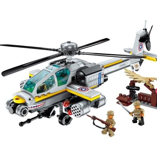280PCS Enlightenment 1719 Military Series Apaches Raid Boy Assembled Building Blocks and Toy Gifts