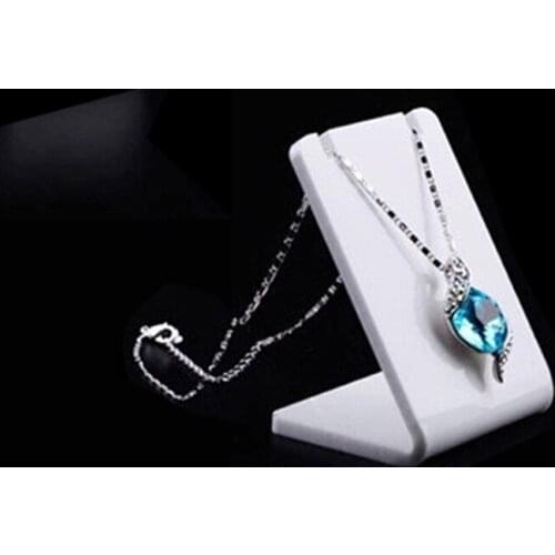 3Sizes White Acrylic Necklace Jewellry Display Stand Holder Mini Earring Pendant Jewelry Exhibition Showcase Shelf Stand