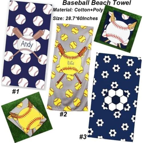 75*150cm Football Large Micorfiber Bath Towel Baseball Beach Towels for Adults Sports Camping Shower Towels Serviette De Plage