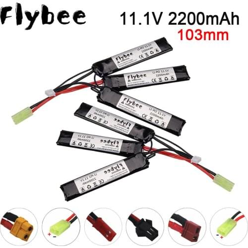 2pcs/set 11.1v Water Gun battery 11.1V 2200mAh battery Split connection for AKKU Mini Airsoft BB Air Pistol RC Toys gun Parts