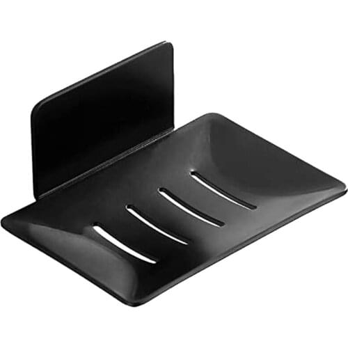 Aluminum Bar Soap Holder Dishes for Bathroom,Wall Mounted Soap Saver No Drilling for Bathroom, Kitchen, Sinks