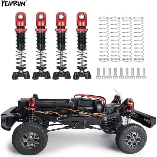 YEAHRUN 4Pcs Metal Aluminum Alloy Shock Absorber Damper For 1/18 Kyosho Jimny RC Crawler Car Upgrade Parts