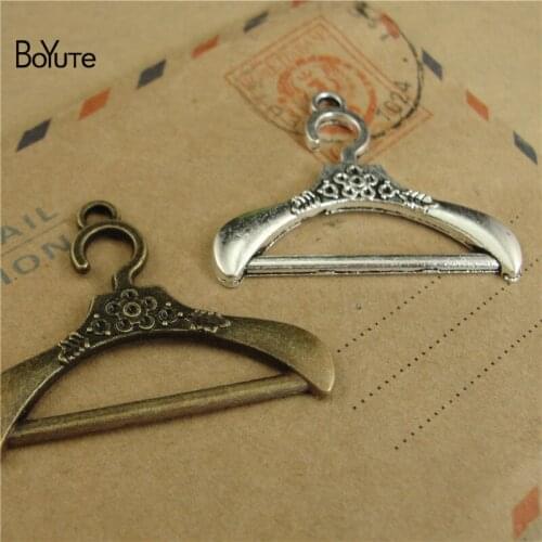 BoYuTe (60 Pieces/Lot) 37*30MM Antique Bronze Silver Hanger Pendant Charms Diy Hand Made Alloy Jewelry Accessories