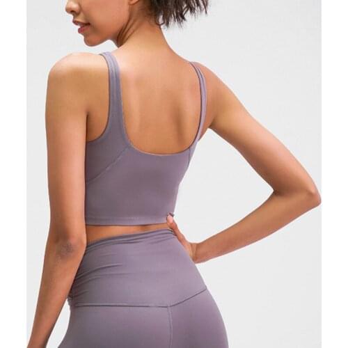 2021 NWT U-Back Butter Soft Workout Gym Yoga Bras Women Racerback Tank Sexy Sports Sleeveless Shirt Loose Athletic Tops