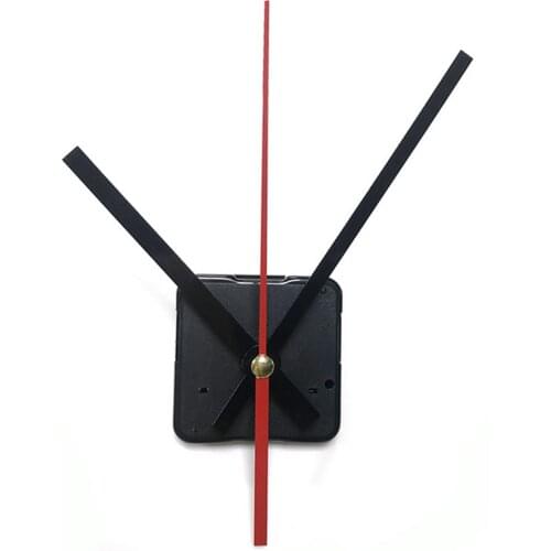 Wall Quartz Clock Movement Mechanism Black Red Hands Repair Replacement Accessories