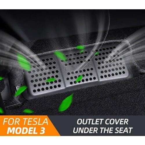Model3 Car Air Flow Vent Cover For Tesla Model 3 2021 Accessories Air Inlet Protective Auto Filter Conditioning Cover New