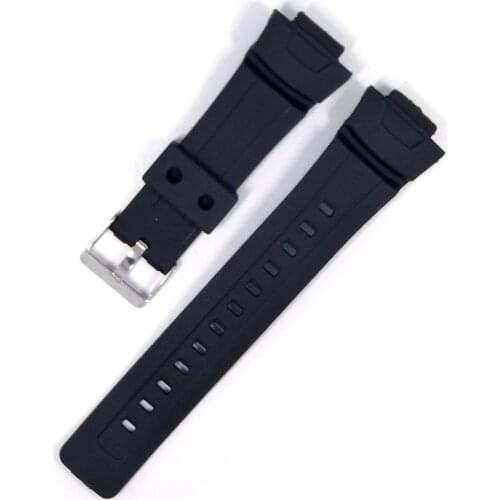 Black Silicone Waterproof Watch Band Strap For Casio G-Shock G100 G-100 Sport Replacement G-100-1BV Rubber Watchband Accessories