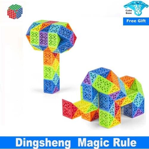Dingsheng 24 and 36 48 60 72 Segments Magic Rule Snake multi-color 3d puzzle fidget gam Fidge Cube Twist Transformable Kid Puzzl