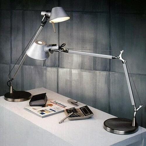 Long Swing Arm Desk Lamp Led Table Lamp Office Led Reading Light Home Lampe Bureau Led Desk Lamp Clip