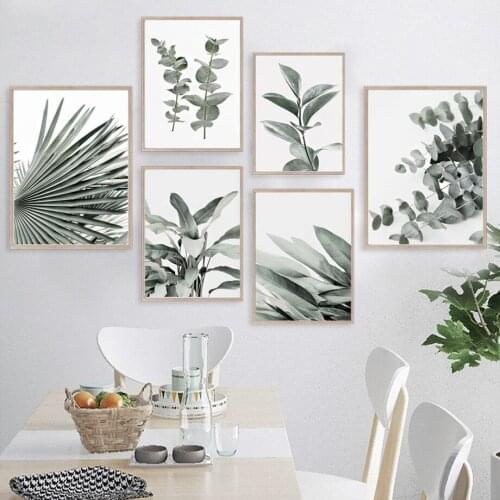 Eucalyptus Leaves Agave Palm Minimalist Wall Art Canvas Painting Posters And Prints Wall Pictures For Living Room kitchen Decor