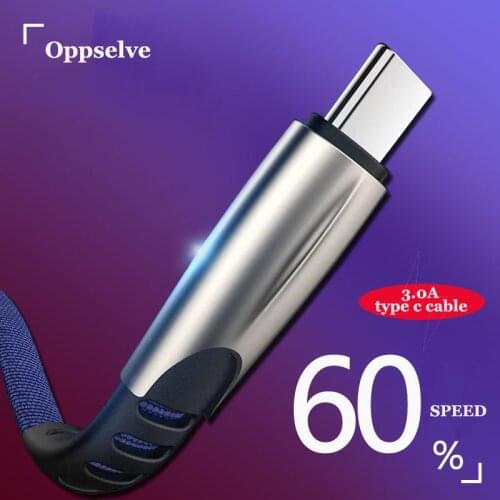 Oppselve Cable USB Type C For Samsung S10 S9 S8 Type-C Cable Fast Charging USB C Mobile Phone Cable Cords 3.0 C Cable