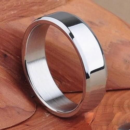 Cheap Punk Simple Stainless Steel Men Ring women 8mm black/Plata/Gold color Rings For Men Classic Wedding Jewelry JZ142