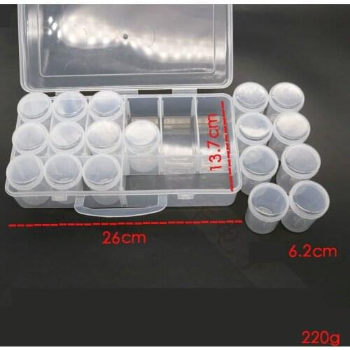 Chip Sorting Boxes Round bottle, portable chip box, 18 round bottle chips, sorting and sorting boxes