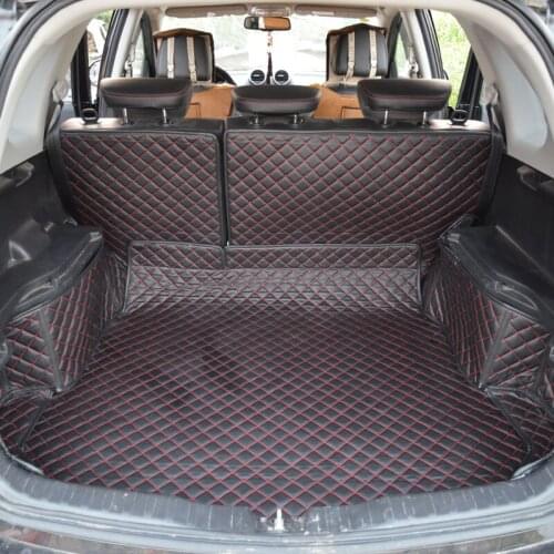 Car Trunk Mats for Great Wall Hover H6 H2 H5 Full Surrounded By Leather Full-custom Version Trunk Mat with Backrest Pad