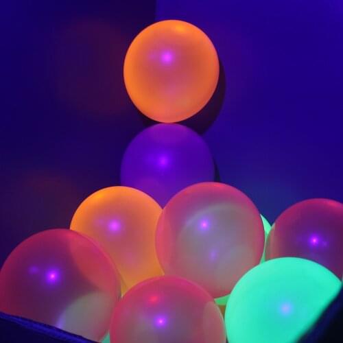 Hot!12inch Neon Glow Balloons UV Blacklight Reactive Latex Ballon for Kids Birthday Fluorescent Wedding Party Luminous Balloons