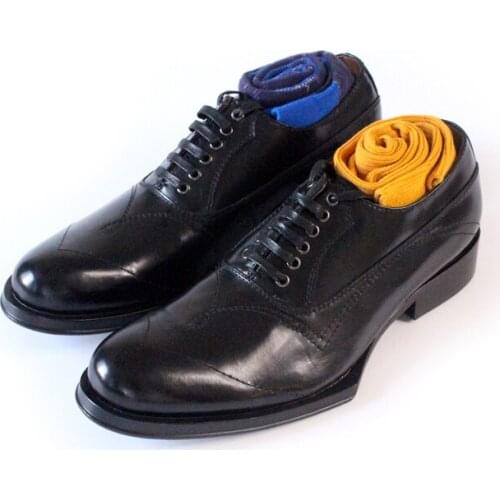 New genuine leather lace up geometry shoes for men Classic luxury business party men shoes