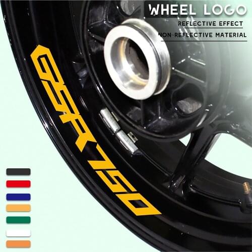 Motorcycle wheel stickers decorative decals reflective waterproof trend frame decals for SUZUKI GSR750 gsr 750
