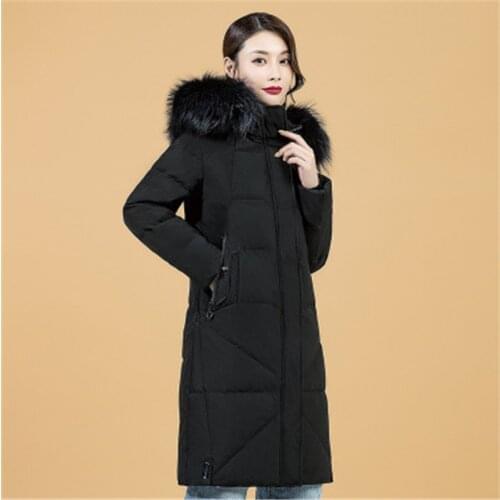 Plus size 13XL 2019 New Down Jacket Women Winter Thicken Hooded Coat Middle aged Female Super Big size White duck down Coats 178