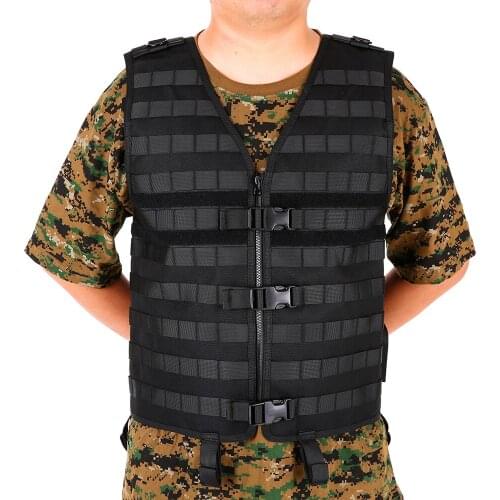 Adjustable Outdoor Hunting Tactical Training Military Camo Vest Army Fans Field Camping Shooting CS Combat Protection Waistcoat