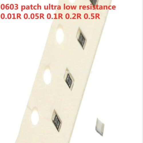 50PCS 0603 1%SMD Resistor 0.01R 0.02R 0.03R 0.056R 0.1R 0.2R 0.22R 0.27R 0.3R 0.33R 0.5R 0.56R 0.68OHM R010 R020 R056 R10 R20