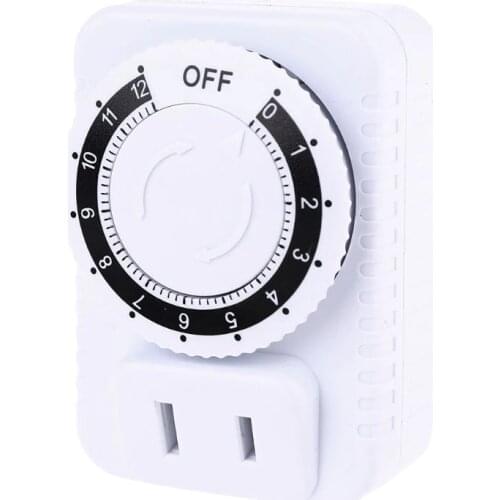 AC 110V 12 Hour Mechanical Switch Timer Socket for Home Appliances Control Motorcycle Charging Timer US Plug