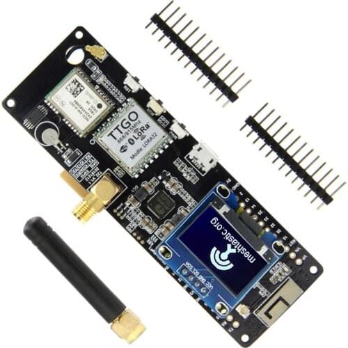 TTGO Meshtastic T-Beam V1.1 WiFi Bluetooth ESP32 GPS NEO-6M SMA 18650 Battery Holder With OLED ESP32 433/868/915/923Mhz