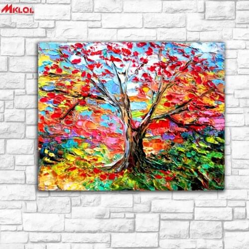 Art Creative Colourful Scenery painting Painting For Living Room Home Decoration Oil Painting On Canvas Wall Painting no fram