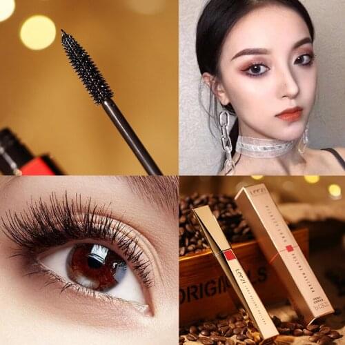 LEEZI Small gold bars mascara lengthening Curling waterproof lasting eyelash extension volume 4D silk fiber mascara LZ011