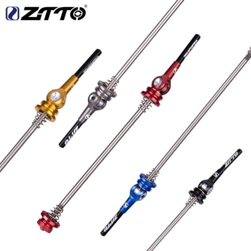 ZTTO Bicycle MTB Road Bike QR Ti Skewers Ultralight 9mm 5mm Quick Release 100 135 Hub Lightweight Axle 1 Pair