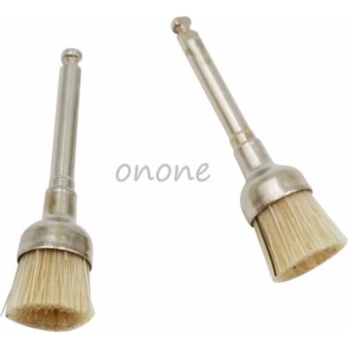 100pcs/Box Dental Bristle Polishing Brushes Bowl Shape Dental Prophylaxis Brush for Contra-Angle Handpiece RA Shank Transparent