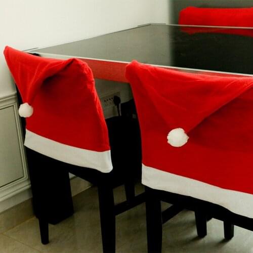 1 PCS Christmas Chair Cover Non-woven Enfeites Para Casa Dinner Table Covers Navidad Xmas Christmas Decorations for Home