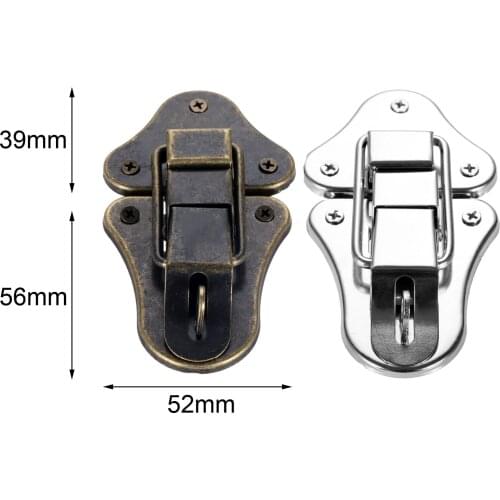 1pc Lock Antique Bronze/Silver Jewelry Chest Box Gift Wine Case Buckle W/screw Toggle Hasp Latch Catch Clasp Vintage 95*52mm
