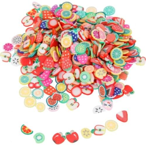 Pack of 1000 Assorted Cane Stickers Fruit Pattern Slices Nail Art Decoration Manicure Design DIY