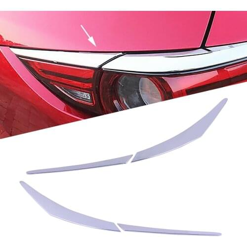 4Pcs Chrome Rear Tail Light Lamp Cover Trim Eyelid Bezel Fit for Mazda CX-5 KE 2012 2013 2014 2015 2016