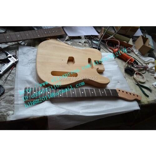 Free shipping new unfinished T-L electric guitar with basswood body not painted+foam box customized kinds of the guitar F-1940
