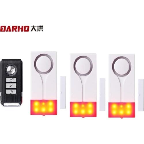Darho 433MHz Home Security Alert Infrared Sensor 110db Window Door Sensor Monitor Wireless Security Alarm System+ Remote Control