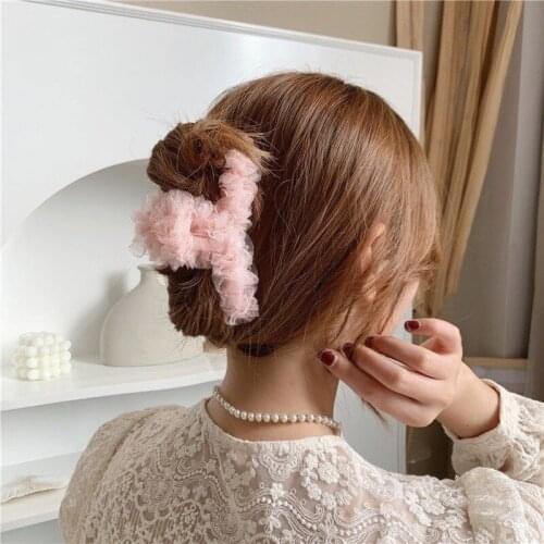 Dongdaemun South Korea early spring models lace yarn large size fairy fashion shark clip clip female hair accessories