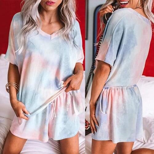Harajuku Women Tie Dye Print Loose Oversized Women Streetwear Hippie Hip Hop Short Sleeve Color Block Tee Top Korean T-Shirt