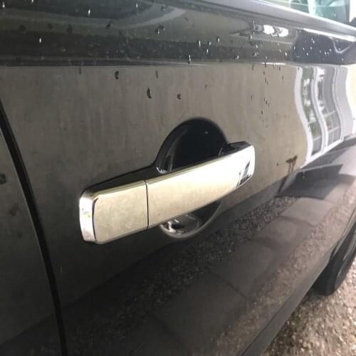 For Nissan Qashqai J10 2007 2008 2009 2010 2011 2012 2013 Chrome Side Door Handle Cap Protector Sticker Frame Cover Trim 1 Hole