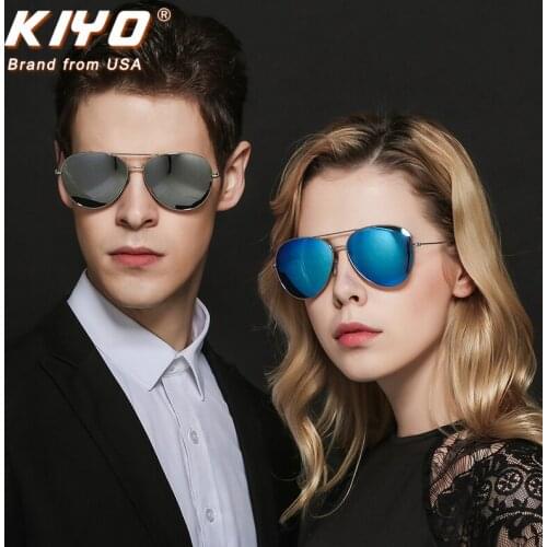 KIYO Brand 2020 New Women Men Oval Polarized Sunglasses Metal Classic Sun Glasses High Quality UV400 Driving Eyewear 3026