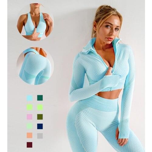 New yoga suits Women yoga set gym clothing Running Clothes Female Sport fitness suit yoga top+ Leggings women Seamless gym set